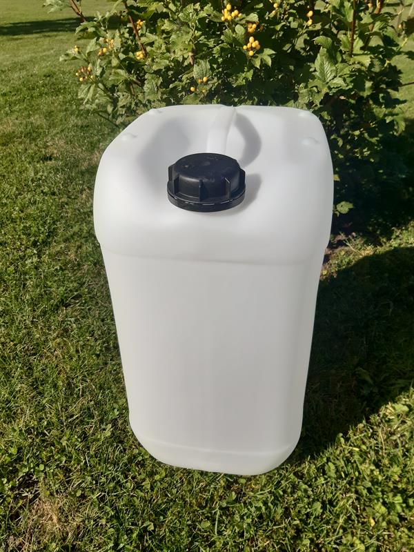 Förvaringsdunk 25 liter – stapelbar vattendunk i kraftig, livsmedelsgodkänd HDPE med lock