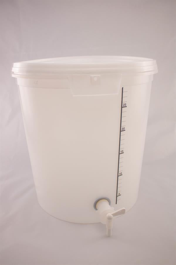 Massegæringsspand med hane, 32 liter