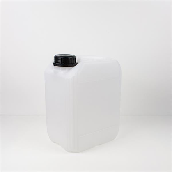 Plastdunk 5 liter – frostsikker og stabelbar fødevaregodkendt HDPE-dunk med sort prop