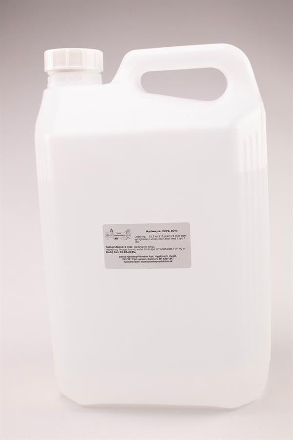Mælkesyre 80%, flydende, 5 liter