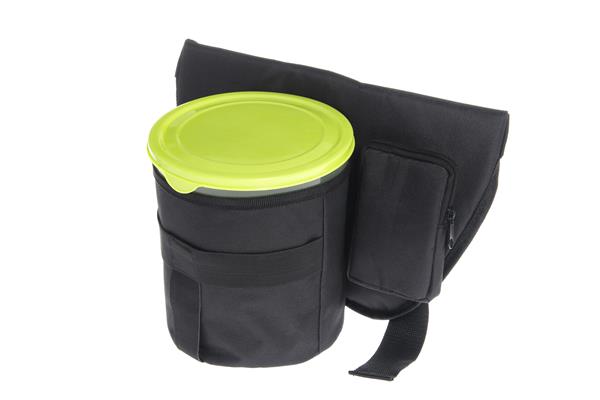 Bärplockarbälte med hink, svart bälte, 3,6 liter