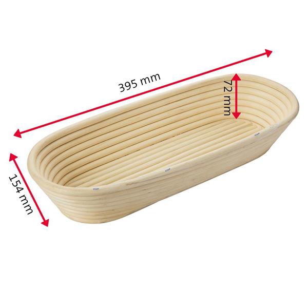 Jäskorg för bröd, oval, stor