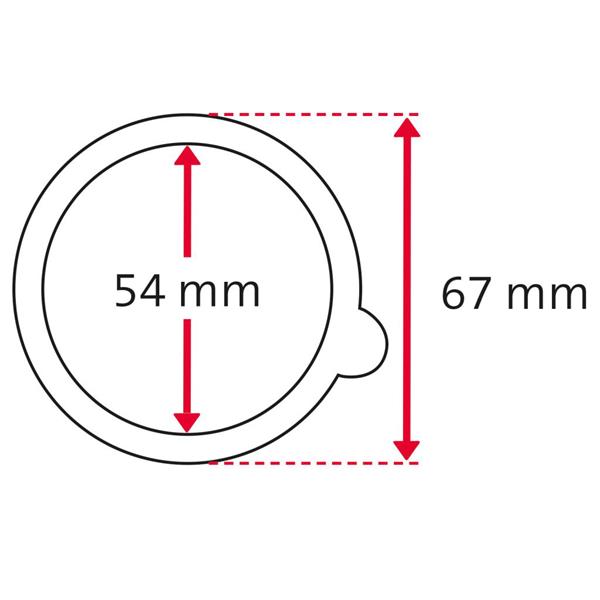 Gummiringar / packningar till konserveringsburkar, Weck, 54 x 67 mm, 10 st