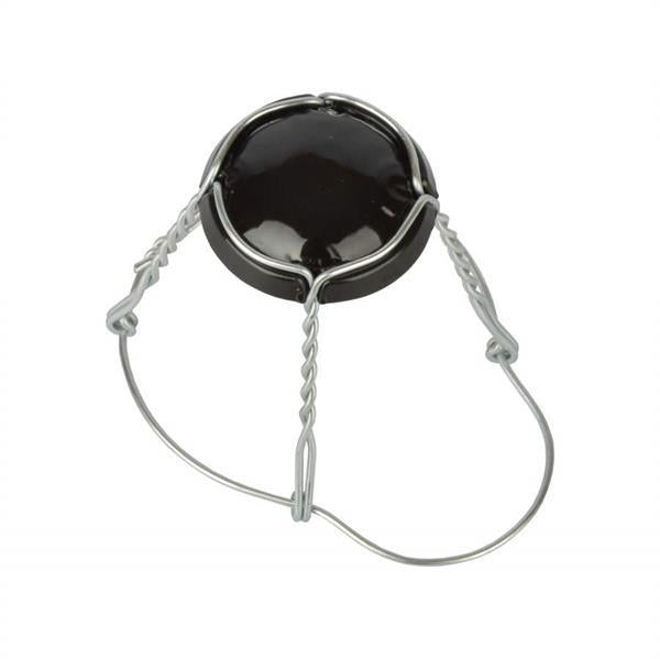 Hætter til ølflaske forseglet med korkprop, sort top, 38 mm, 100 stk
