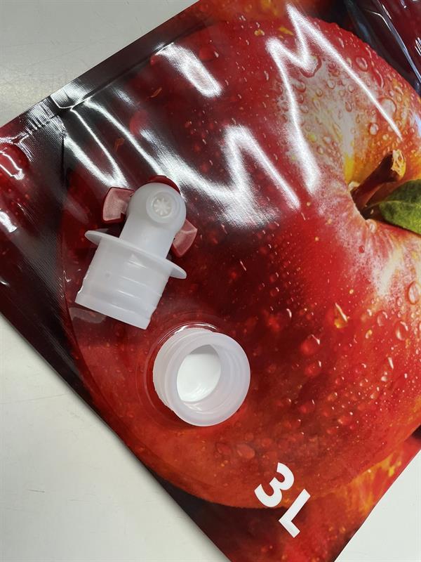 Pouch-up påse / ståpåse med äppelmotiv, 3 liter. 50 st