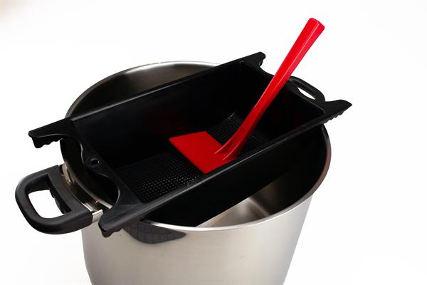 Purésikt / sikt för fruktmos med skrapa