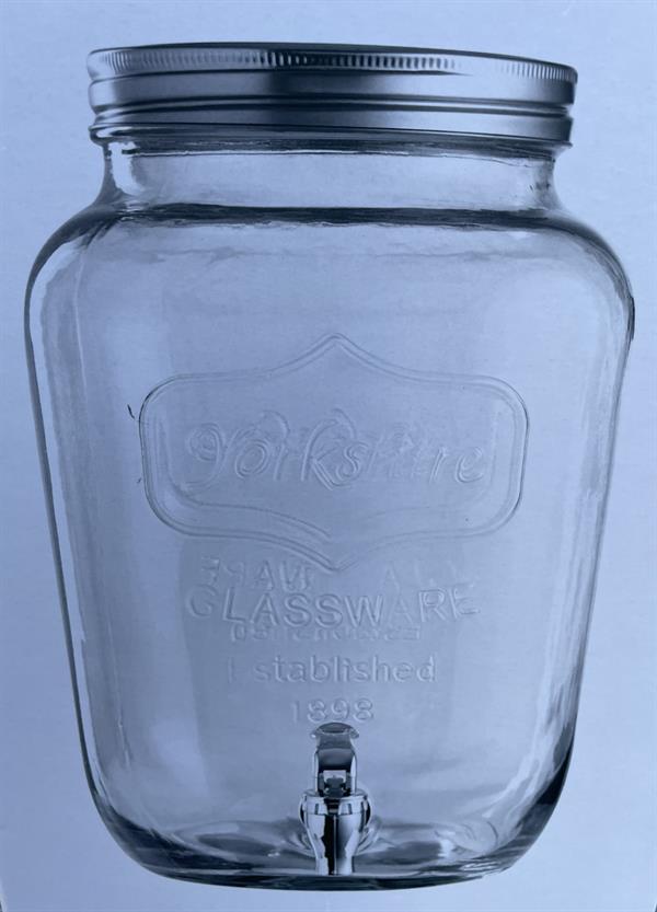 Kombucha-bryggburk 4 liter – Yorkshire glasdispenser med tappkran för fermentering och kalla drycker