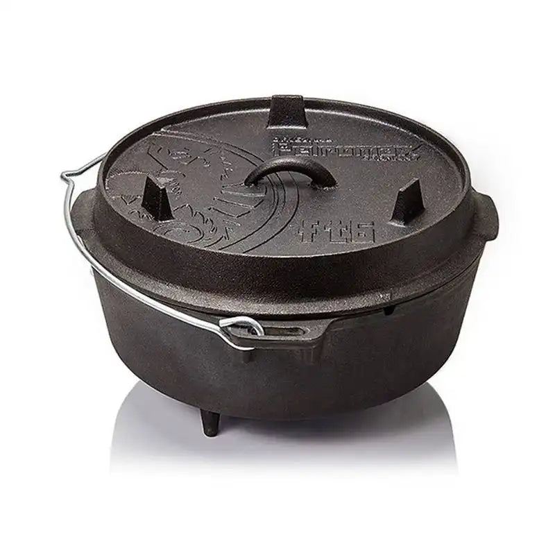 Dutch oven / gjutjärnsgryta för lägereld och grill – Petromax FT6, 6,1 liter