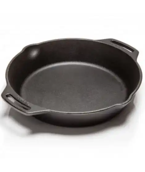Gjutjärnspanna med två handtag för lägereld och grill – Petromax FP25H, Ø25 cm