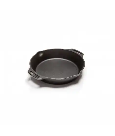 Gjutjärnspanna med två handtag för lägereld och grill – Petromax FP25H, Ø25 cm